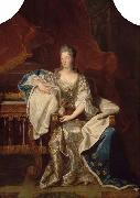 Hyacinthe Rigaud Full portrait of Marie Anne de Bourbon Dowager Princess of Conti oil painting